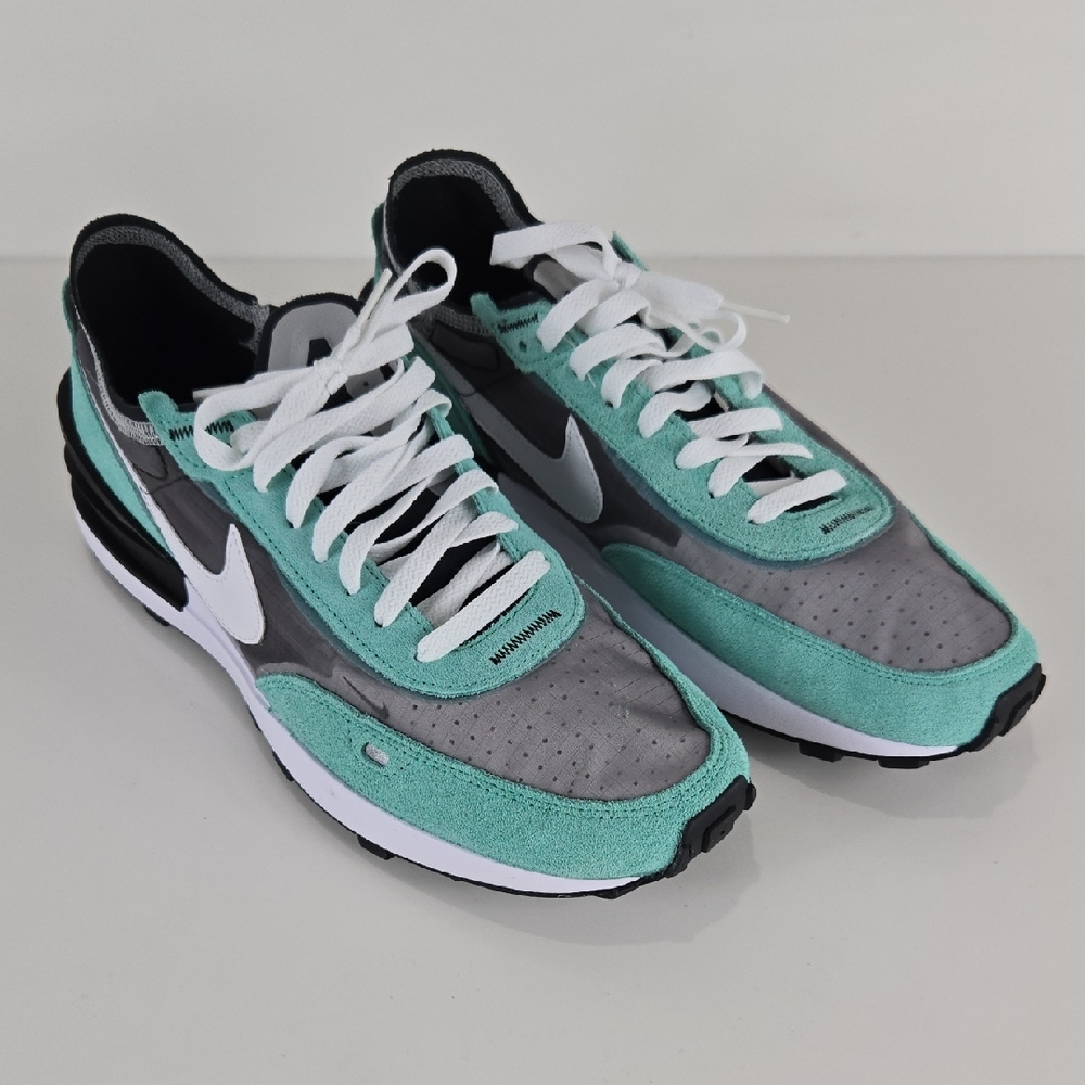 Nike Waffle One Teal & Black Running Shoes 9 - Picture 4 of 15